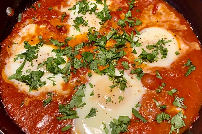 Spicy Shakshuka with Peppers and Herbs