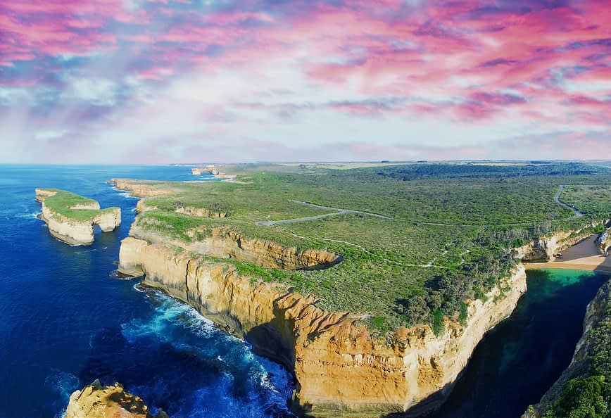 Aerial view of Great Ocean Road - Australia