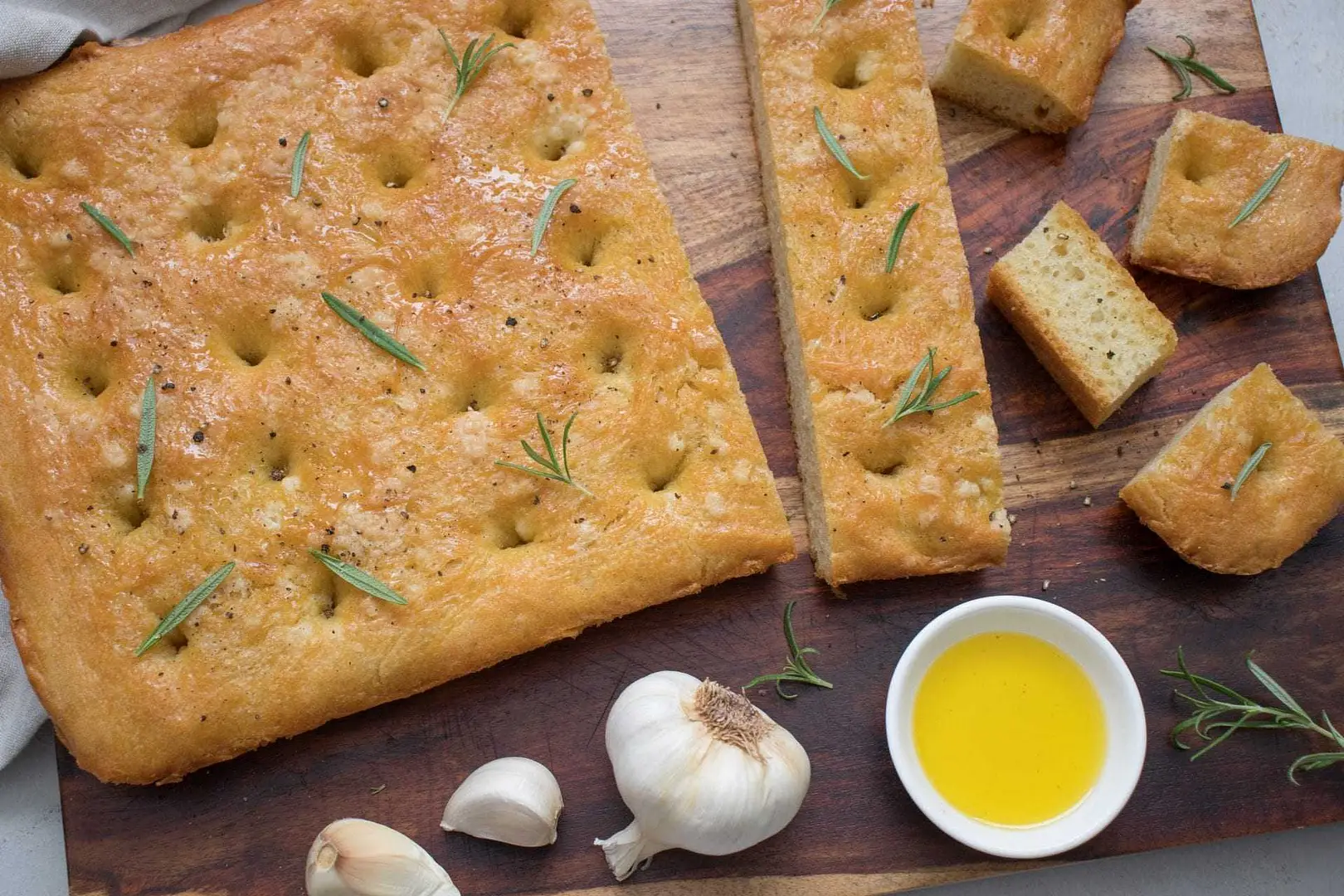 Homemade Olive Oil Focaccia