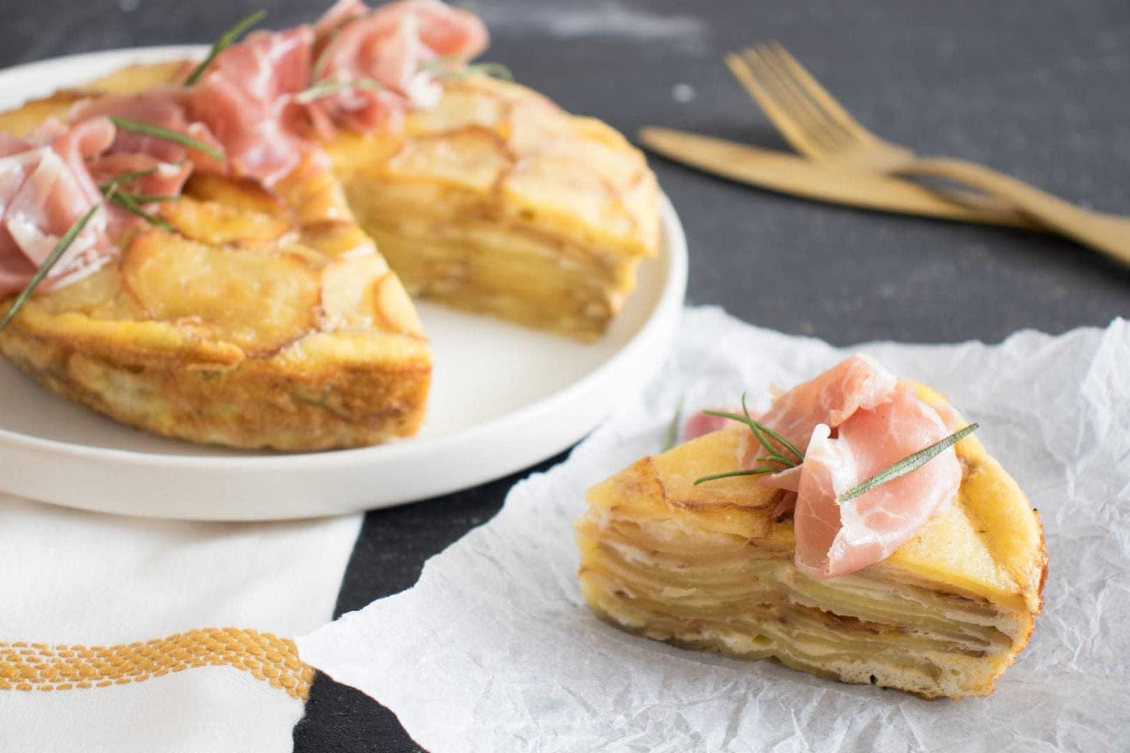 Spanish Potato & Egg Tortilla with Serrano Ham