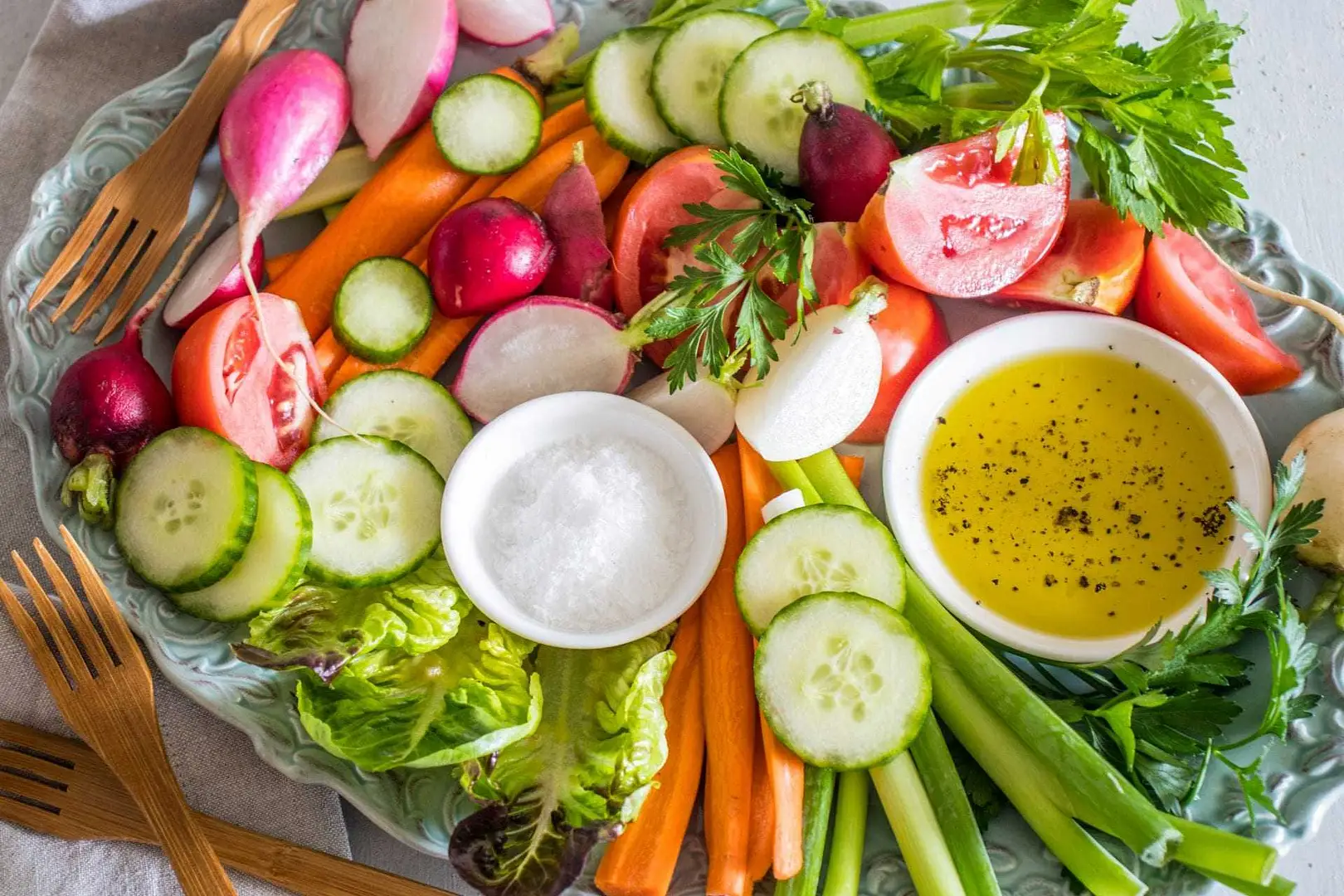 Italian Crudités (Cazzimperio) with Olive Oil Dip