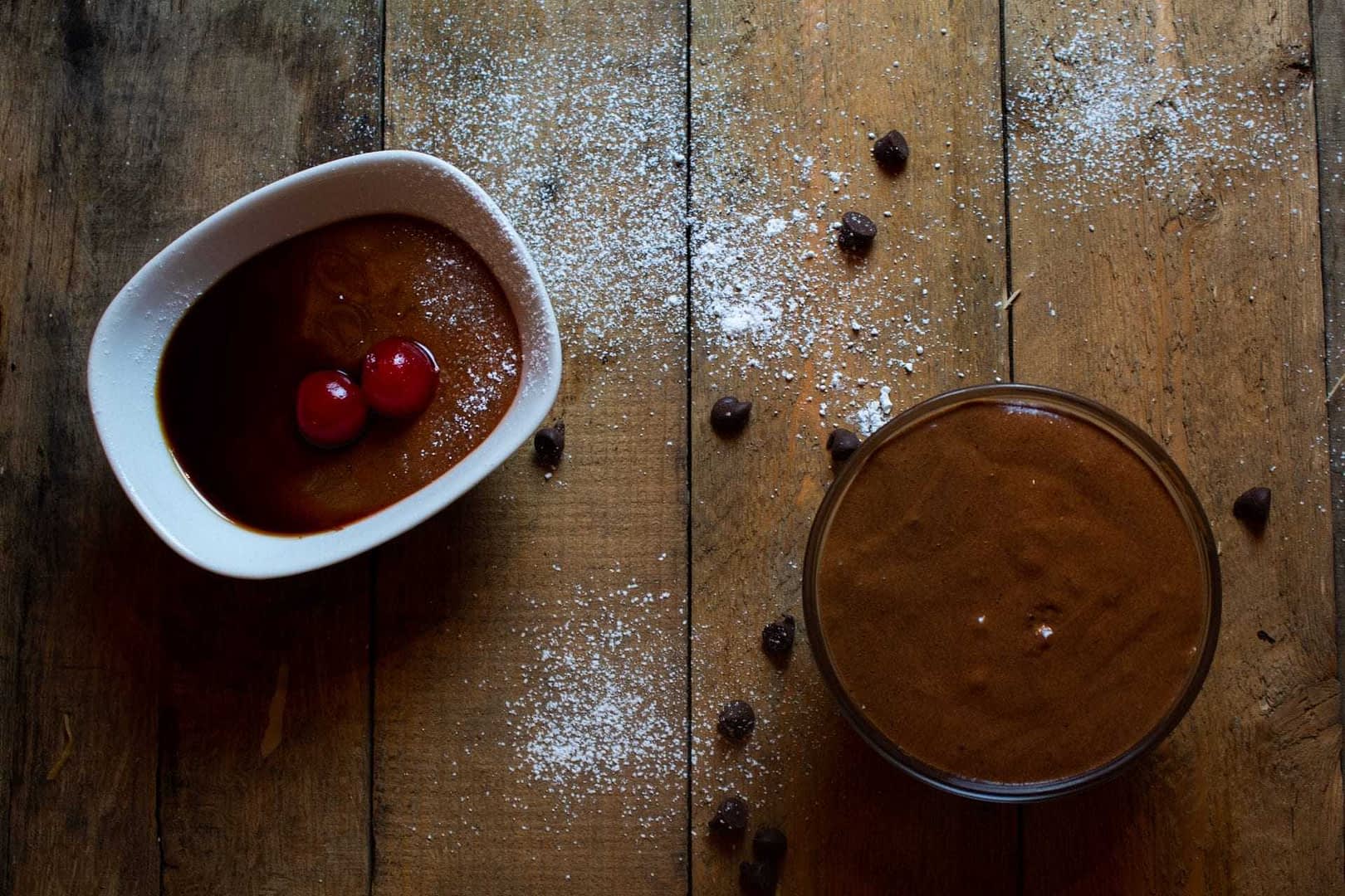 Olive Oil and Chocolate Mousse with Pomegranate Molasses