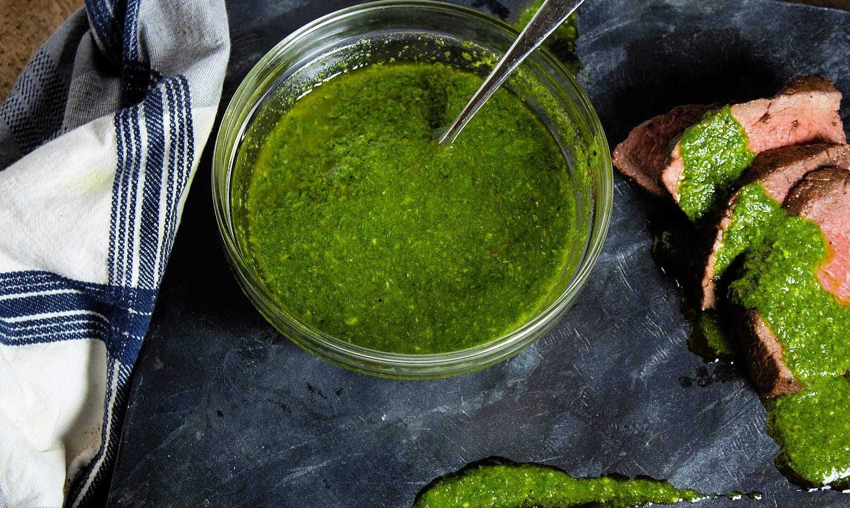 Cilantro Chimichurri with Extra Virgin Olive Oil