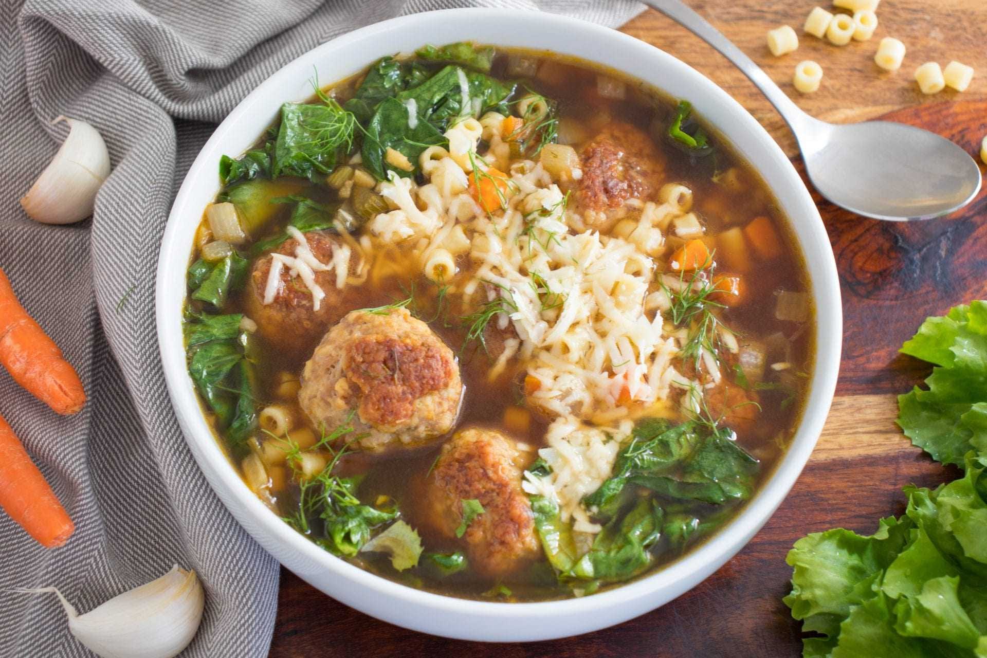 Minestra Maritata (Italian Wedding Soup)