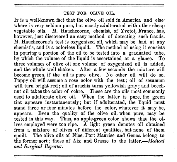 Olive Oil Adulteration Nothing New Olive Oil Times 1980