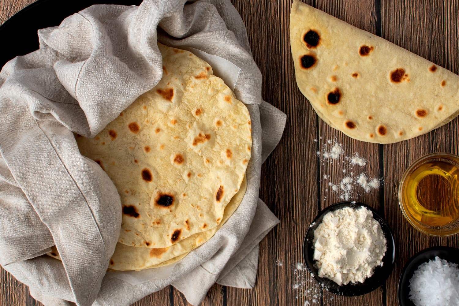 Homemade Olive Oil Flour Tortillas