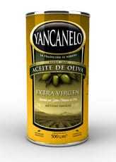 Can of Yancanelo extra virgin olive oil with a yellow and black design. - Olive Oil Times