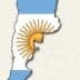 Outline map of Argentina featuring the national flag colors and emblem in the center. - Olive Oil Times