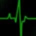 Green heartbeat line displayed on a black background with a dotted pattern. - Olive Oil Times