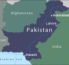 Map of Pakistan showing major cities including Islamabad, Lahore, and Karachi. - Olive Oil Times