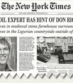 Front page of The New York Times featuring an article about an olive oil expert and a photo of the expert. - Olive Oil Times