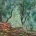 Impressionist painting of olive trees with vibrant colors and textured brush strokes. - Olive Oil Times