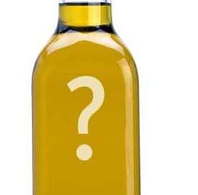 Transparent bottle of olive oil featuring a large question mark on the label. - Olive Oil Times