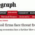 Header of The Telegraph article discussing threats to Eurozone olive oil firms from America. - Olive Oil Times