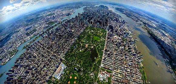 Aerial view of New York City showcasing Central Park and the surrounding urban landscape. - Olive Oil Times