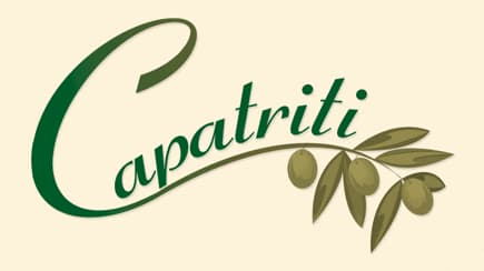 Capatriti logo featuring stylized text and an olive branch illustration. - Olive Oil Times