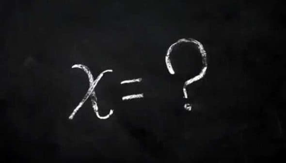 Chalkboard with the equation 'x = ?' written in white chalk. - Olive Oil Times