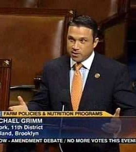 Representative Michael Grimm speaking during a session in the U.S. House of Representatives. - Olive Oil Times