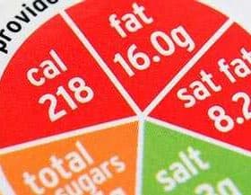 Nutritional information chart displaying calories, fat, sugars, and salt content for an eclair. - Olive Oil Times