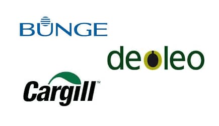 Logos of Bunge, Cargill, and Deoleo displayed together in a single image. - Olive Oil Times