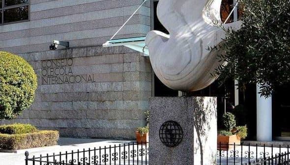 Sculpture of a dove in front of the International Olive Council building. - Olive Oil Times