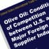 Cover of a report titled 'Olive Oil: Conditions of Competition between U.S. and Major Foreign Supplier Industries'. - Olive Oil Times