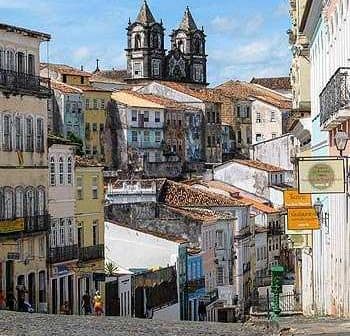 View of colorful historic buildings and churches in the city of Salvador, Brazil. - Olive Oil Times