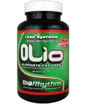 Black bottle of Olio dietary supplement with green label, containing 90 soft gels for fat loss support. - Olive Oil Times