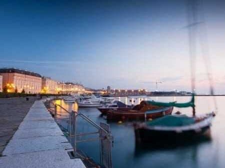 Several boats docked at a harbor with calm water during twilight hours. - Olive Oil Times