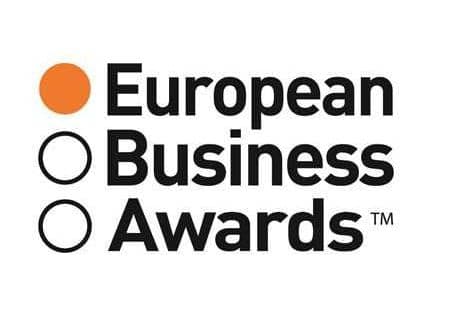 Logo of the European Business Awards featuring text and colored circles. - Olive Oil Times