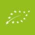 Logo representing European organic certification with stars and a curved line on a green background. - Olive Oil Times