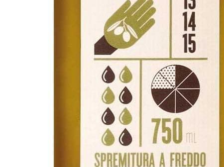 Label of an olive oil bottle featuring hand-harvested olives and production details. - Olive Oil Times