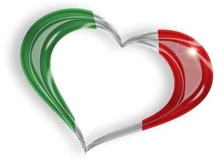 Heart shape design featuring the colors of the Italian flag in a flowing style. - Olive Oil Times