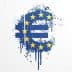 Graffiti art featuring the Euro symbol with blue background and yellow stars. - Olive Oil Times