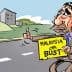 Cartoon illustration of a man hitchhiking with a sign that reads 'Malaysia or Bust'. - Olive Oil Times
