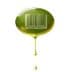 An illustration of a droplet of olive oil featuring a barcode on its surface. - Olive Oil Times