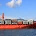 Red cargo ship loaded with shipping containers, including Maersk branding, on the water. - Olive Oil Times