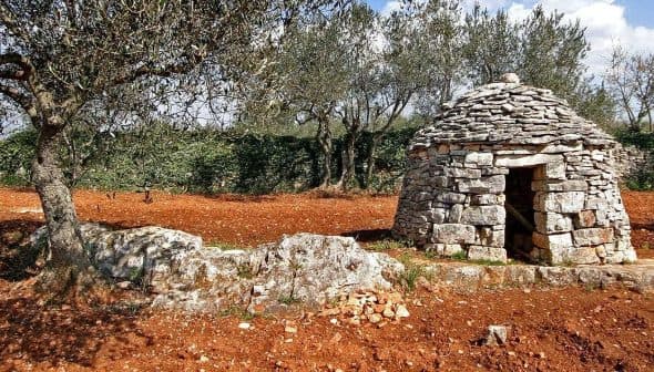 A traditional stone trullo structure with a conical roof located in a rural area of Istria. - Olive Oil Times