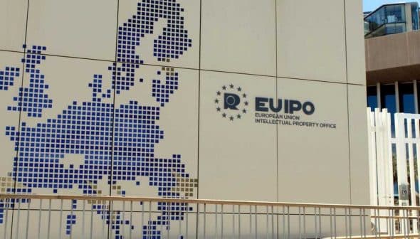 Exterior wall of the European Union Intellectual Property Office featuring a map of Europe and the EUIPO logo. - Olive Oil Times