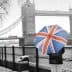 Individual holding a Union Jack umbrella while standing near Tower Bridge in winter. - Olive Oil Times