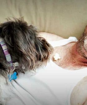 A man sleeping on a couch with a small dog resting beside him. - Olive Oil Times