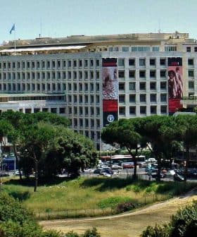 The FAO Headquarters building located in Rome, Italy, featuring a modern architectural design. - Olive Oil Times