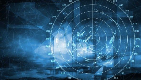 Abstract radar graphic featuring a circular design with blue tones and grid patterns. - Olive Oil Times