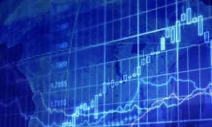 Graph depicting stock market trends with a candlestick chart in blue tones. - Olive Oil Times