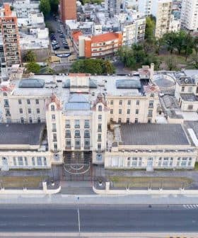 Aerial view of the Mercosur headquarters building with a distinct architectural design. - Olive Oil Times