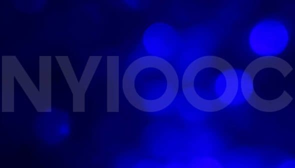 Abstract blue background featuring the text 'NYIOOC' in large letters. - Olive Oil Times