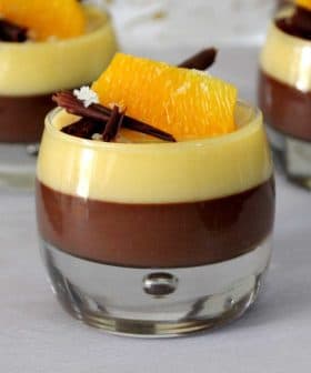 Layered Pots de Crème with orange and sea salt