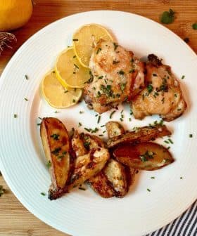 Garlicky Greek Chicken and Potatoes