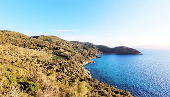 Coastal view of Monte Argentario in South Tuscany, featuring hills and the sea. - Olive Oil Times
