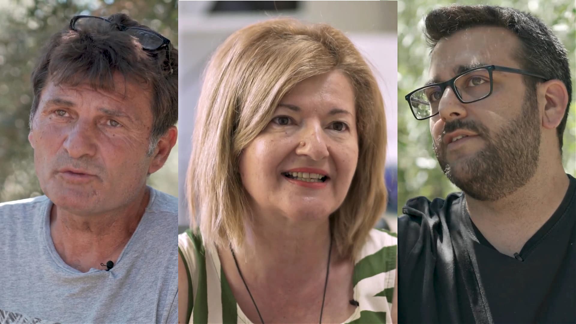 Three individuals engaged in a conversation, featuring two men and one woman, each with distinct expressions. - Olive Oil Times